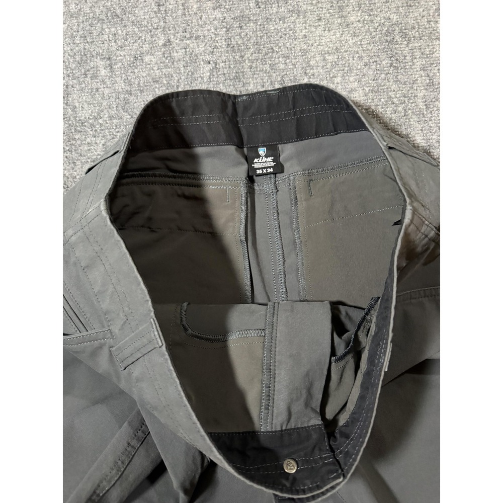 Kuhl Pants Mens 35x34 Gray Resistor Chino Stretch Water Resistant Travel - Picture 4 of 11